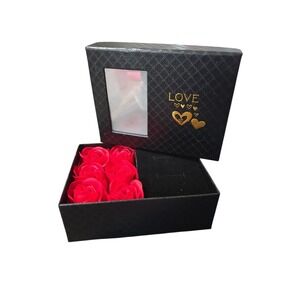 Love Red Roses Gift Jewelry Box Valentines Mothers Day Birthday Jewelry Gift Box
